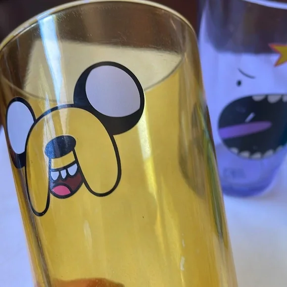 Cartoon Network Adventure time character faces Glassware set of 4 pint glasses - Picture 9 of 9